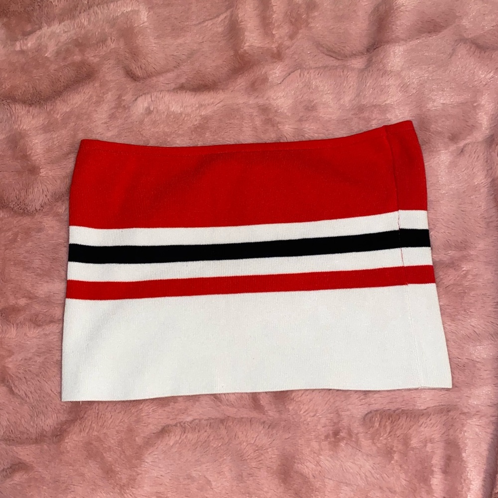 Zaful Red White and Black Tube Top (SMALL)